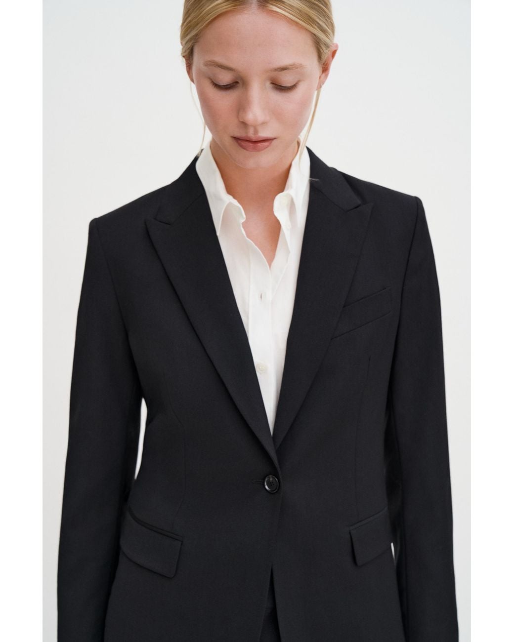 Filippa K Black Sasha Cool Wool Blazer