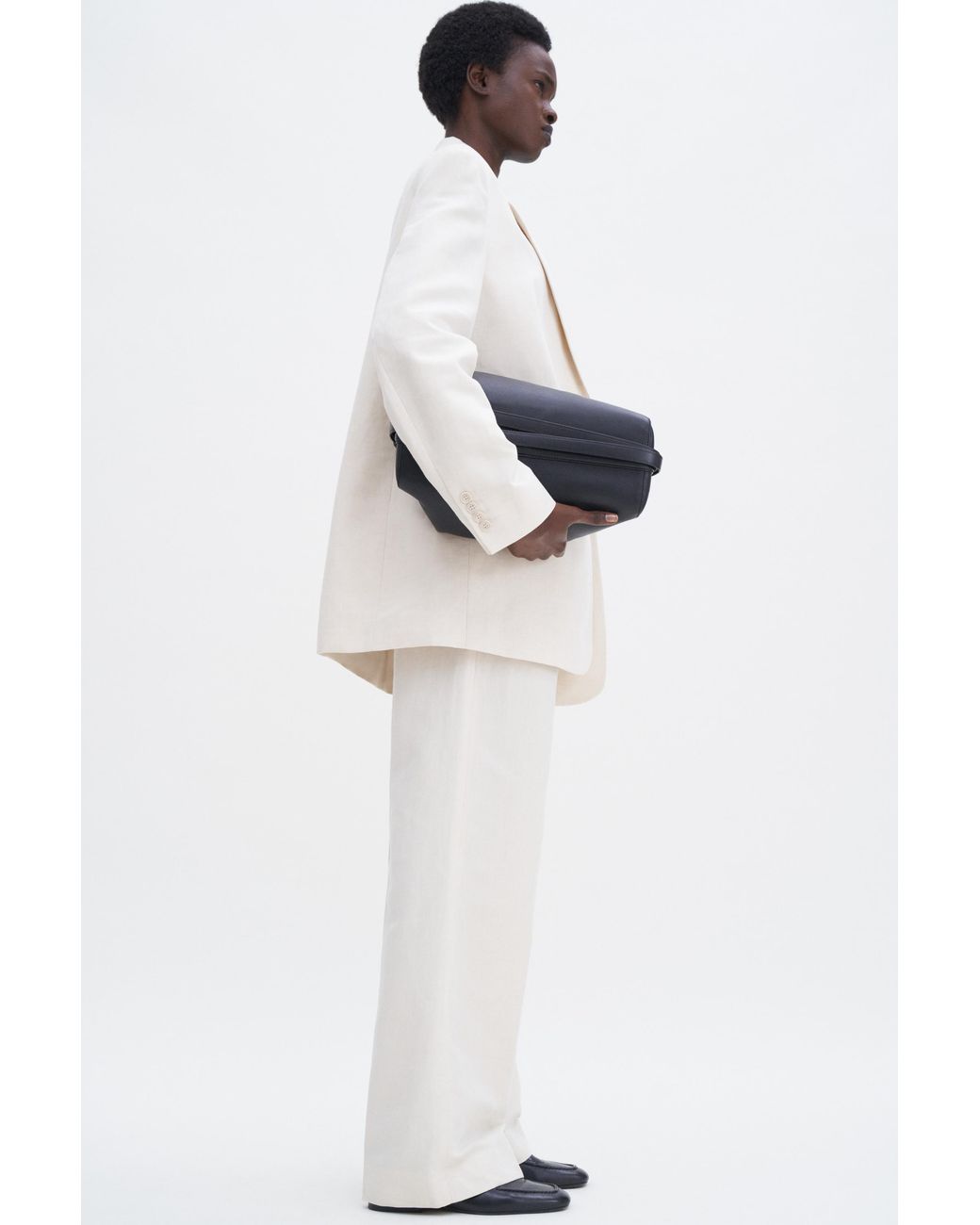 Filippa K White Relaxed Straight Cotton Linen