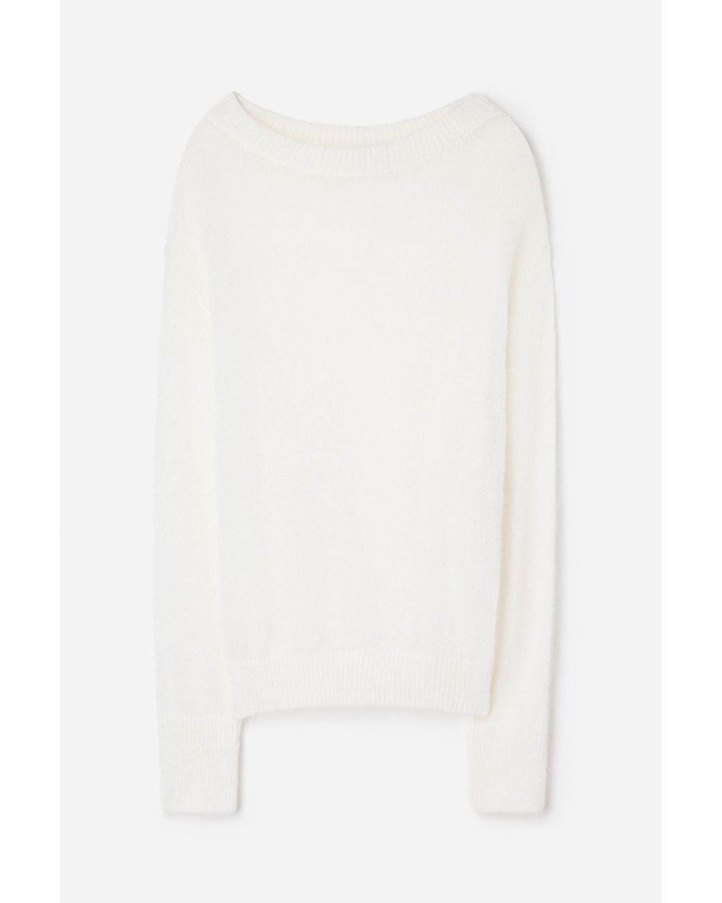 Filippa K White Boatneck Alpaca Sweater