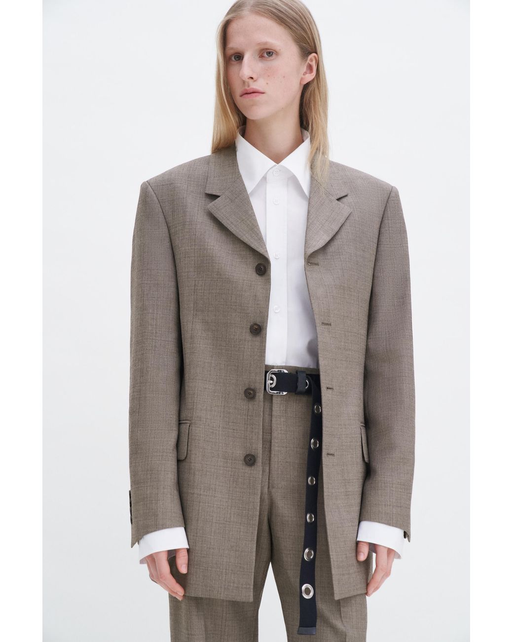 Filippa K Gray Wool Blend Blazer