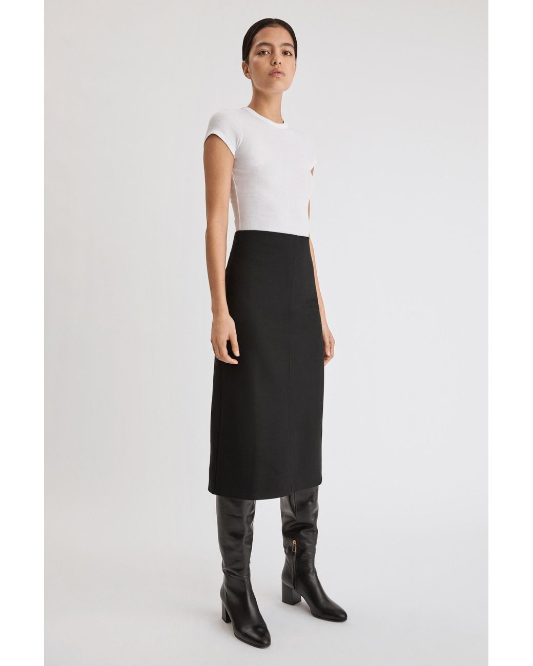 Filippa K Eva Pull-on Skirt in Black | Lyst