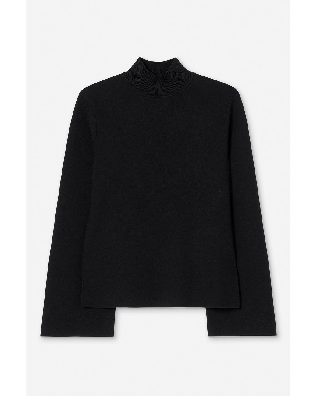 Filippa K Black Milano Knit Mock Neck Top