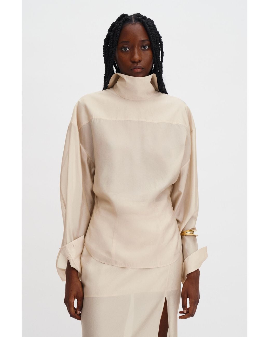 Filippa K Natural Fold Collar Blouse