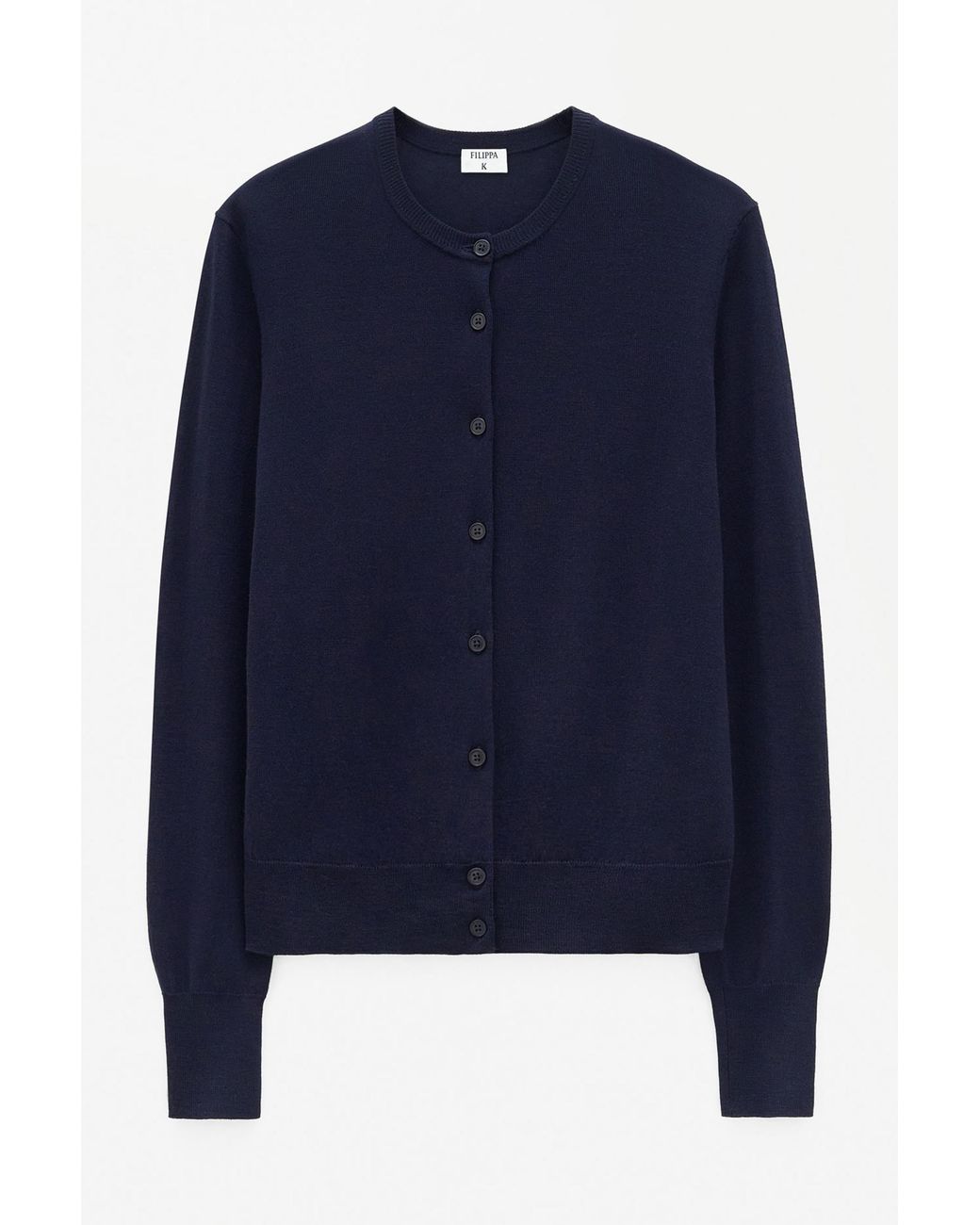 Filippa K Blue Merino Short Cardigan
