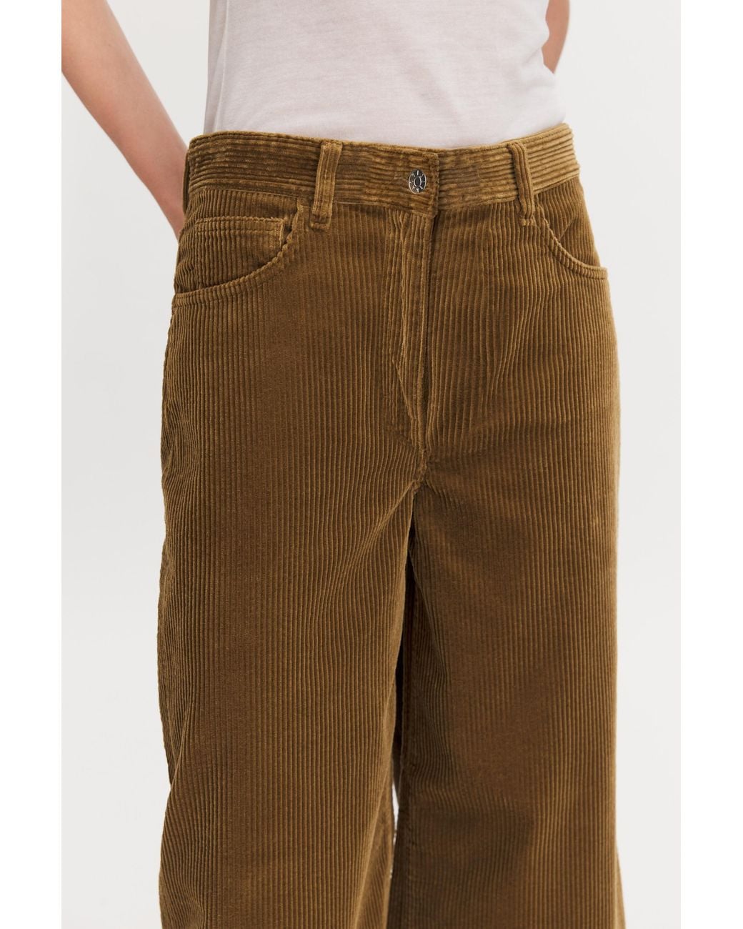 Filippa K Brown Wide Leg Corduroy Trousers