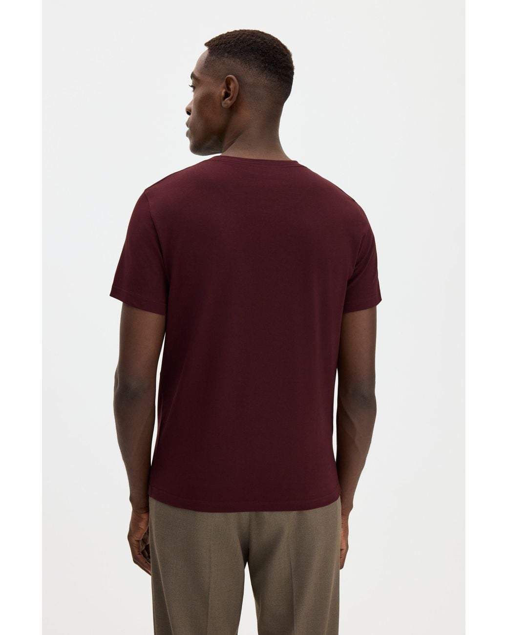 Filippa K Red Stretch Cotton Tee for men