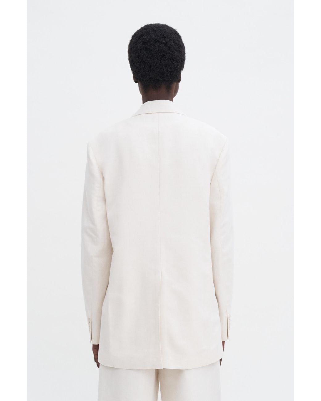 Filippa K White Davina Oversized Cotton Linen