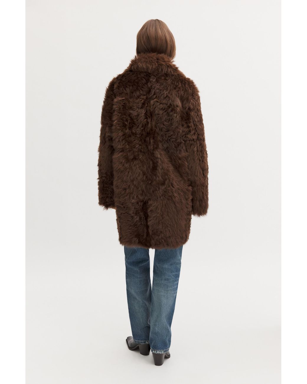 Filippa K Brown Reversible Shearling Coat