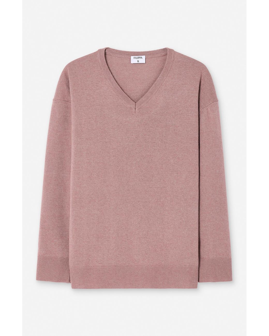 Filippa K Red Soft Wool V-Neck Sweater