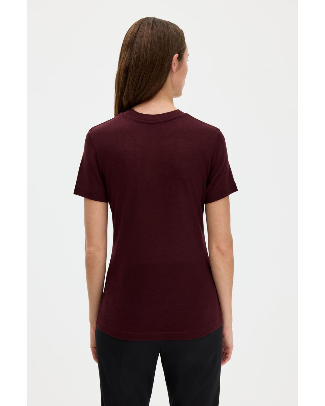 Filippa K Red Lyocell Cashmere Tee