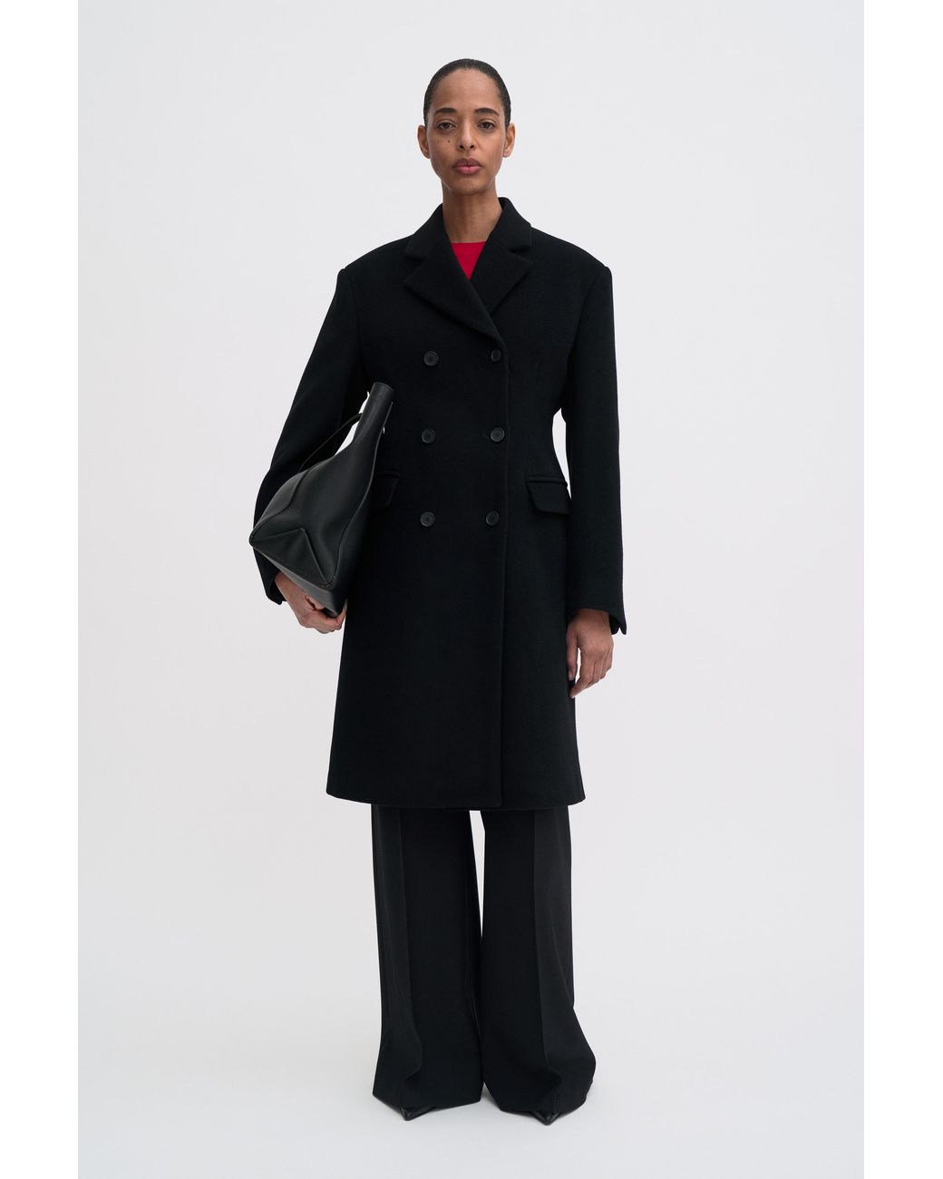 Filippa K Black Harper Wool Coat