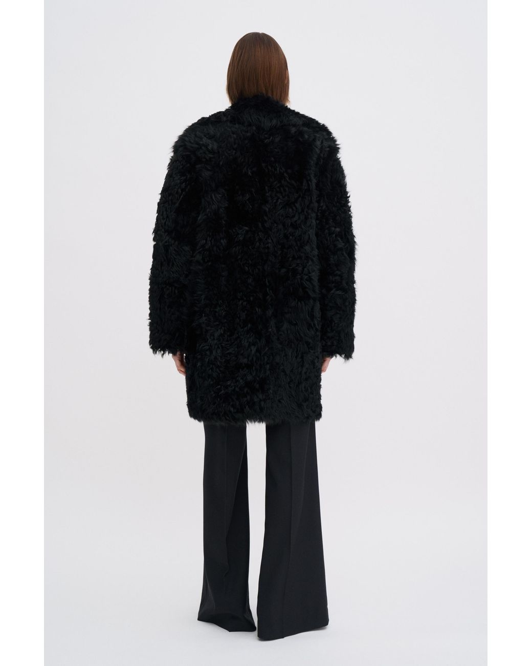 Filippa K Black Reversible Shearling Coat