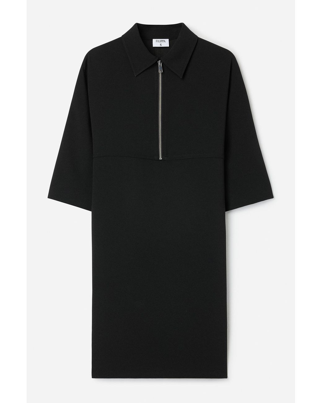 Filippa K Black Tunic Zip Dress