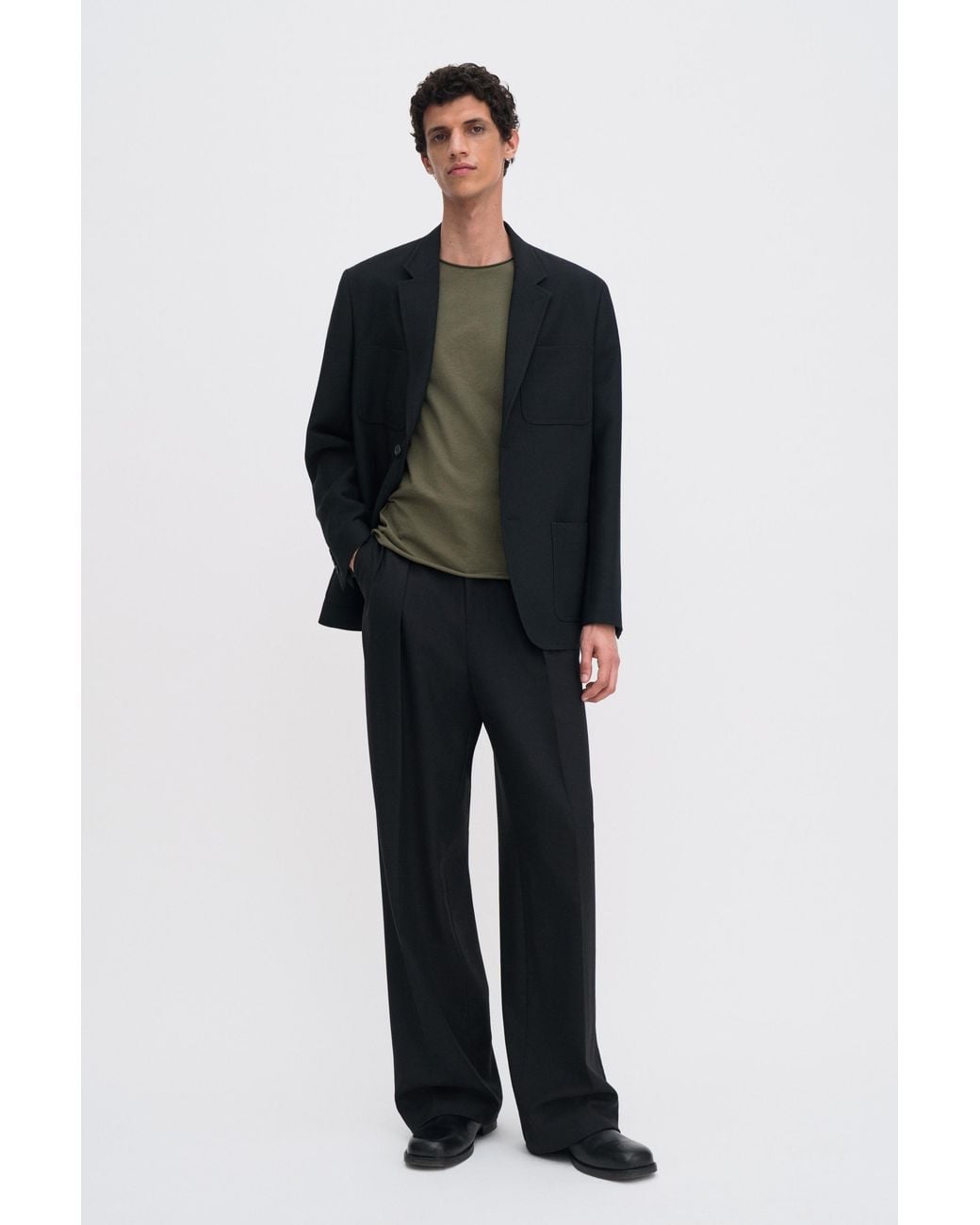 Filippa K Green Roll Neck Tee for men