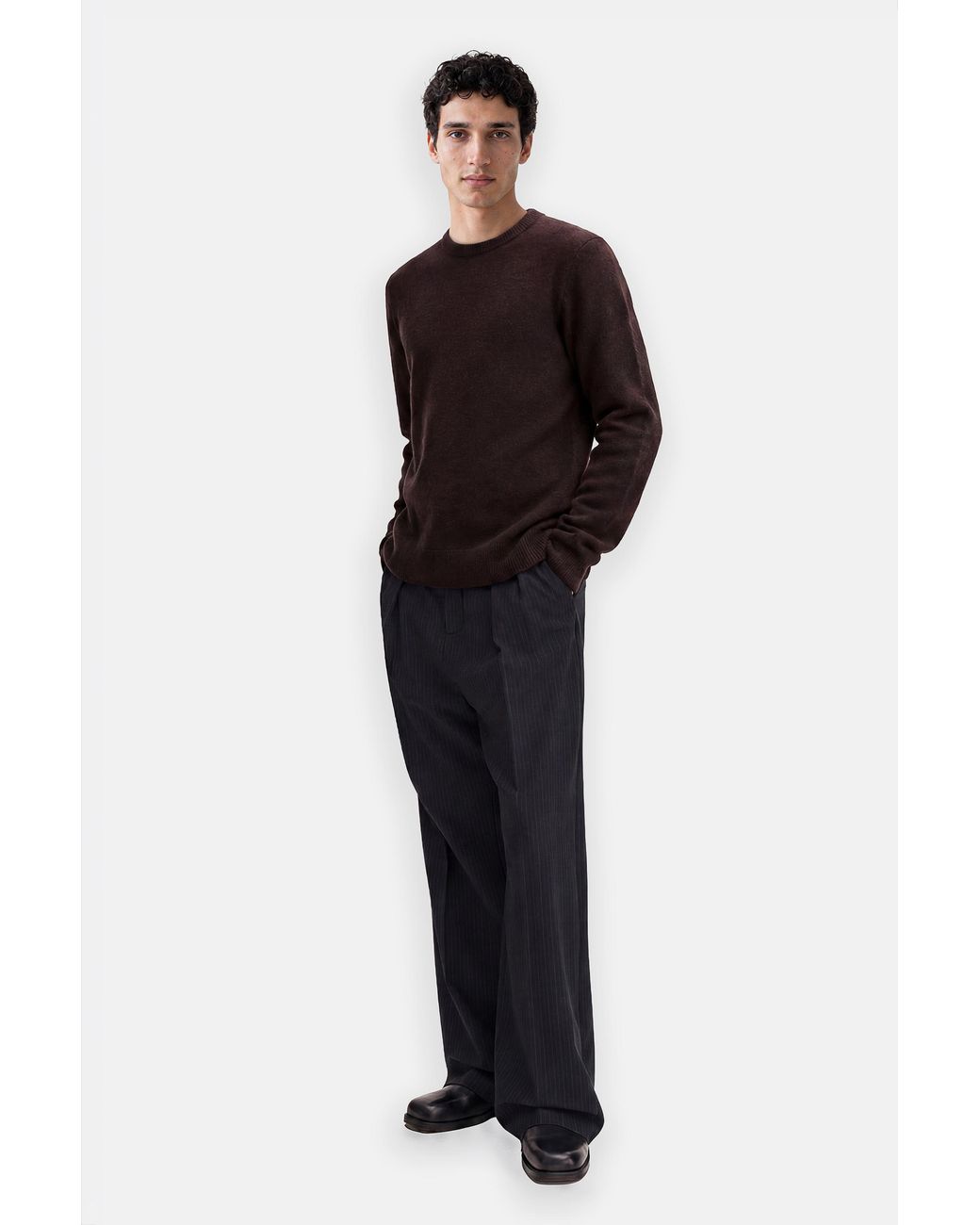 Filippa K Black Wool Yak Sweater for men