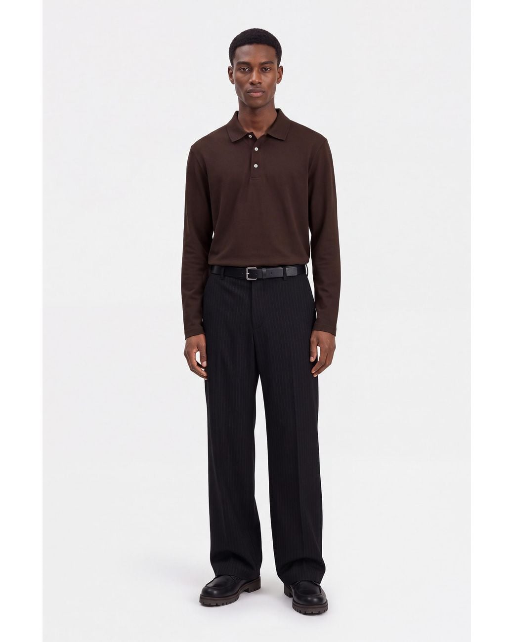 Filippa K Brown Luke Stretch Polo Shirt for men