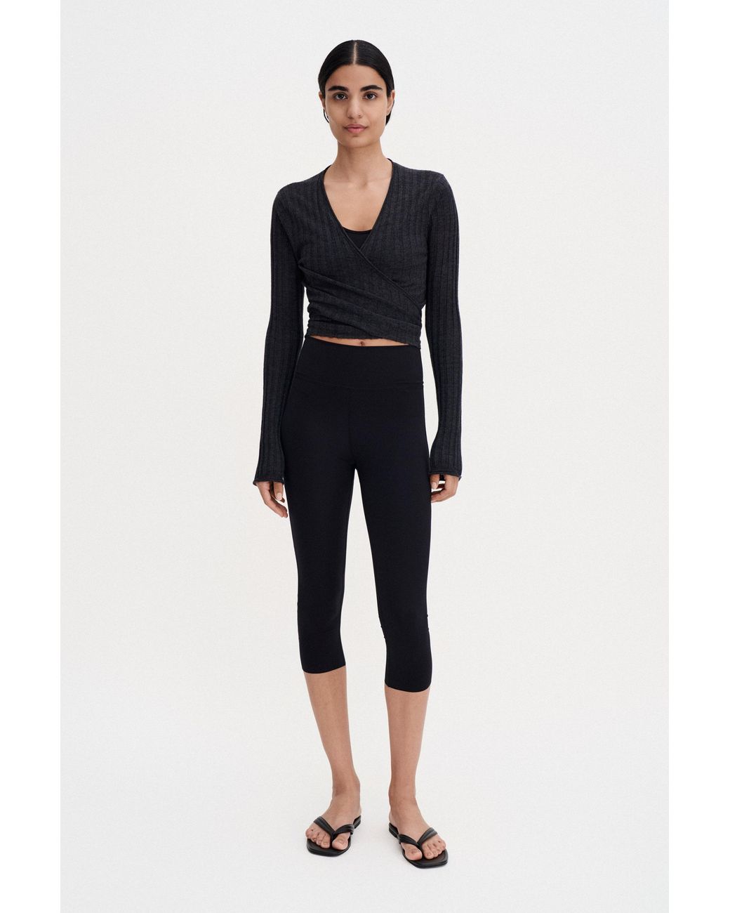 Filippa K Blue Knit Wrap Top