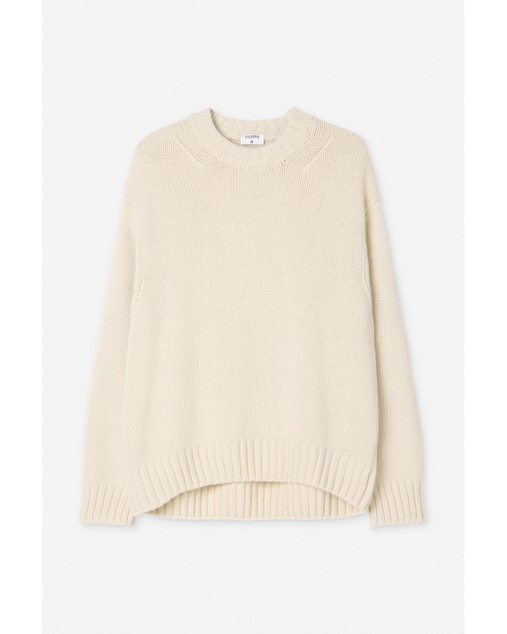 Filippa K White Cashmere Crewneck Sweater