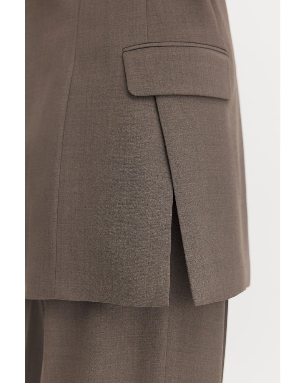 Filippa K Brown Slit Blazer