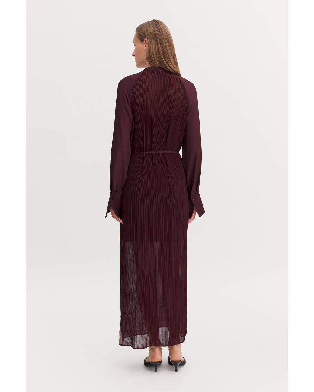 Filippa K Purple Plissé Raglan Dress
