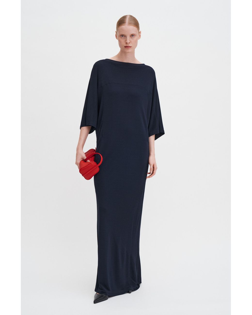 Filippa K Blue Crepe Jersey Batwing Dress