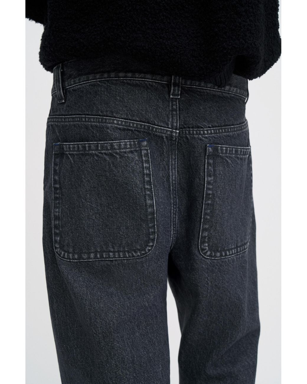 Filippa K Black Denim Work Jeans for men