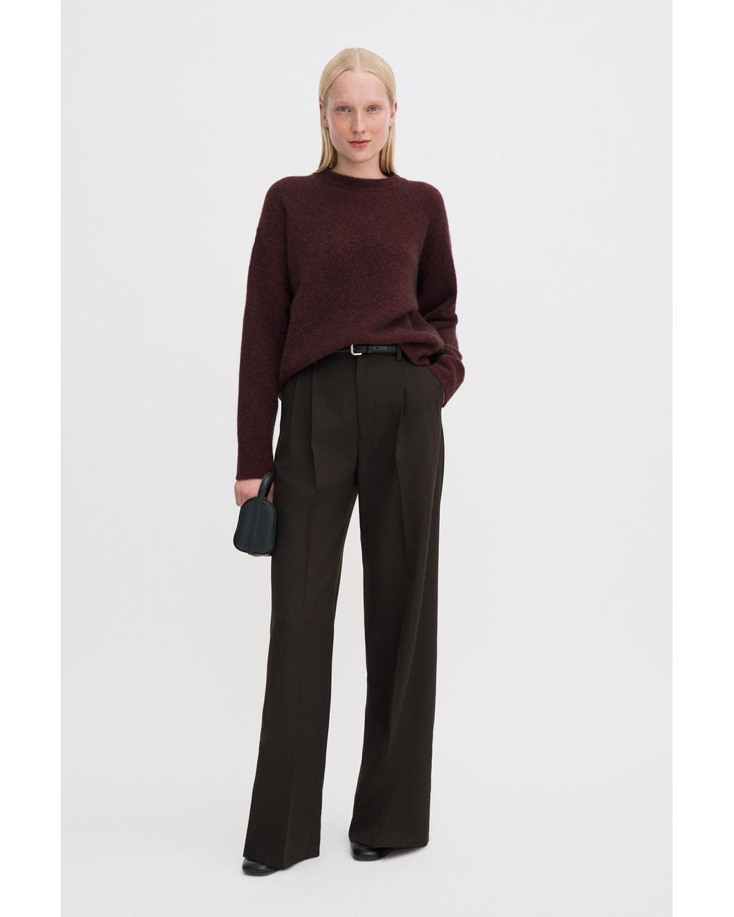 Filippa K Purple Wool Yak Crewneck Sweater