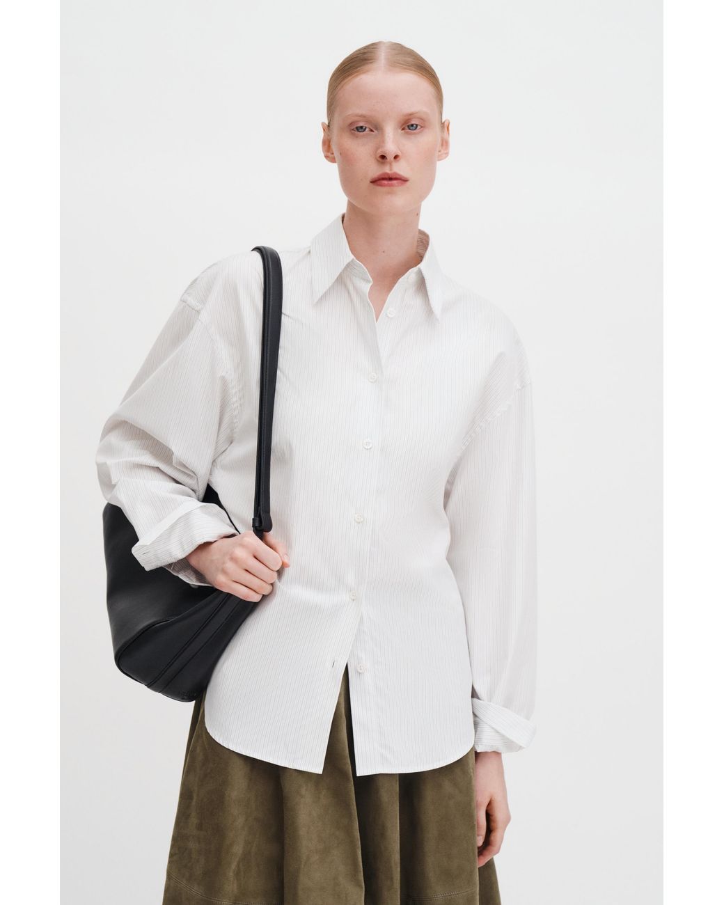 Filippa K White Hourglass Pinstripe Shirt