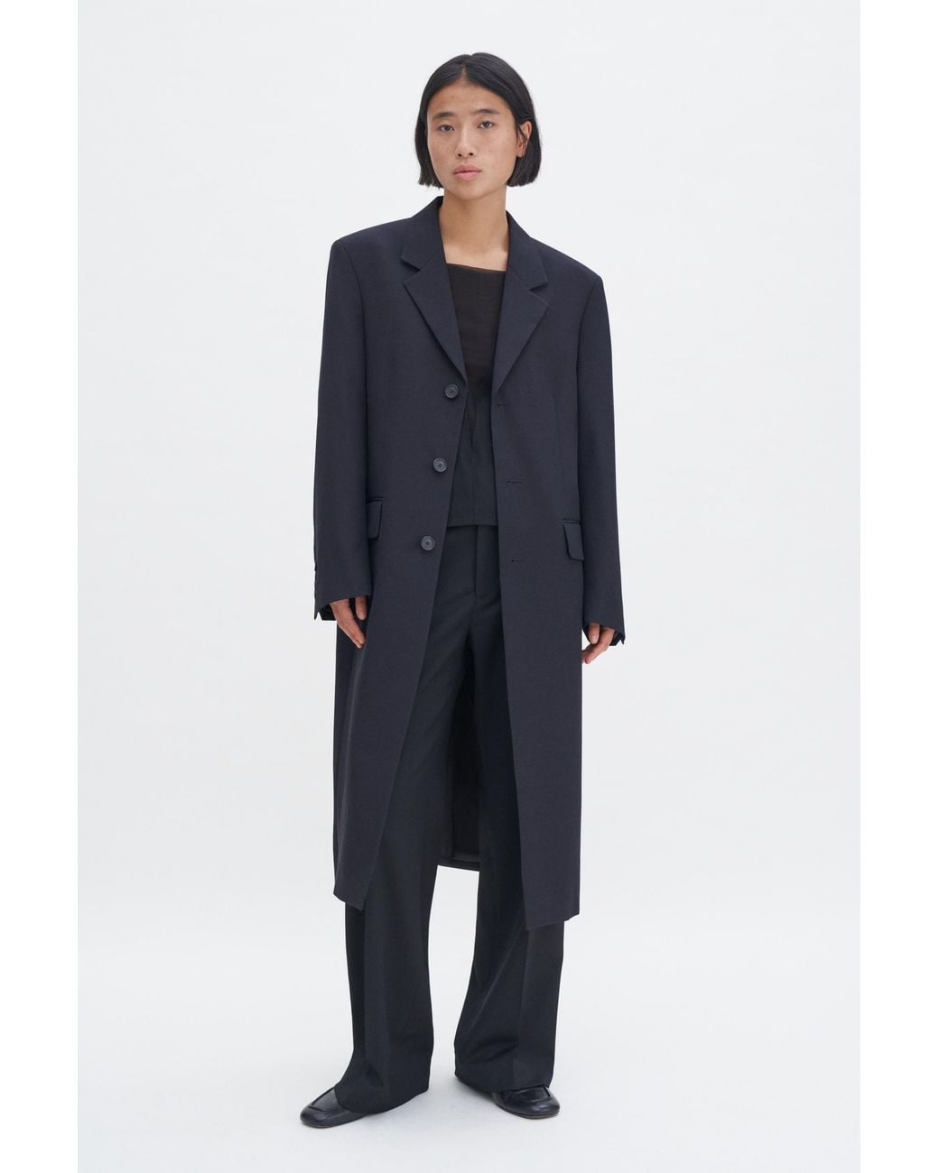 Filippa K Blue Tailored Blazer Coat
