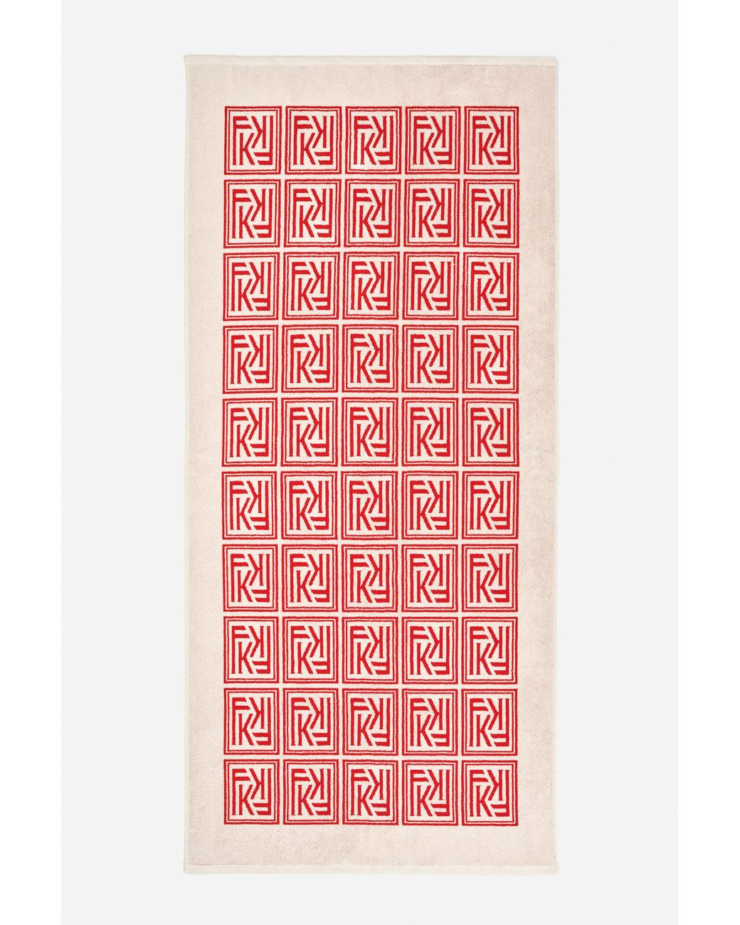 Filippa K Red Monogram Beach Towel
