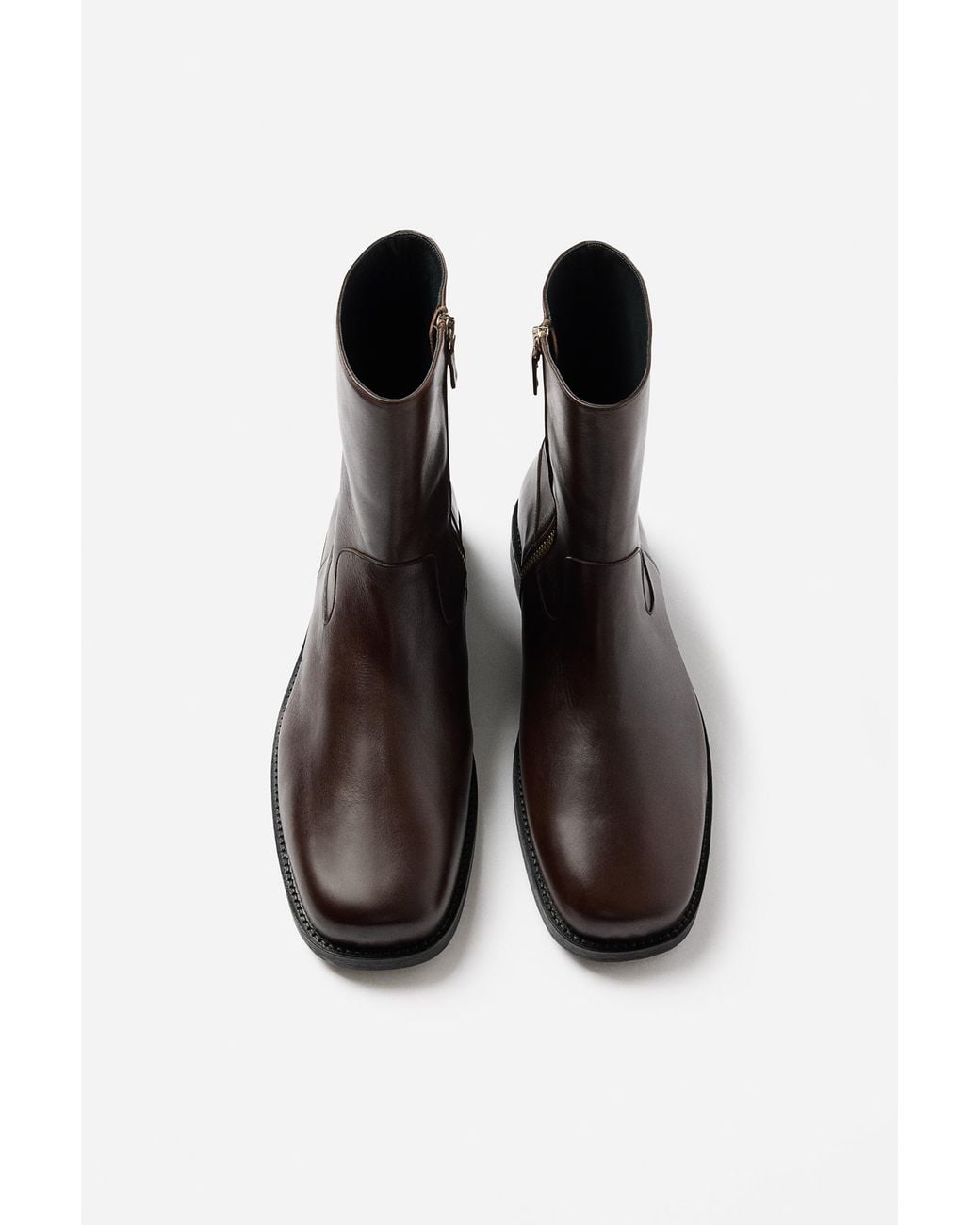 Filippa K Brown Leather Ankle Boot for men