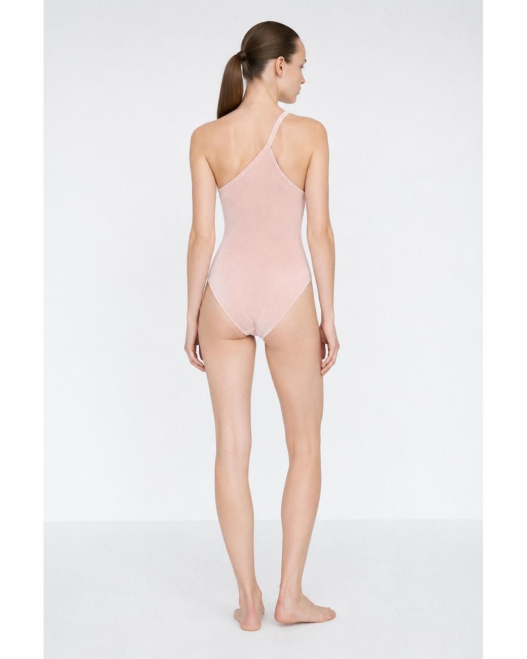 Filippa K White Asymmetric Swimsuit