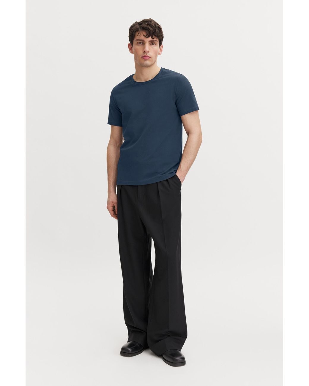Filippa K Blue Stretch Cotton Tee for men