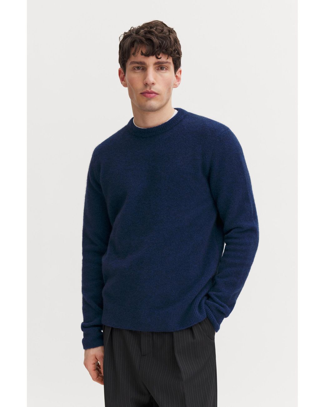 Filippa K Blue Wool Yak Sweater for men