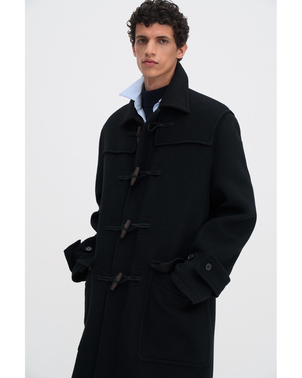 Filippa K Blue Monty Duffle Coat for men