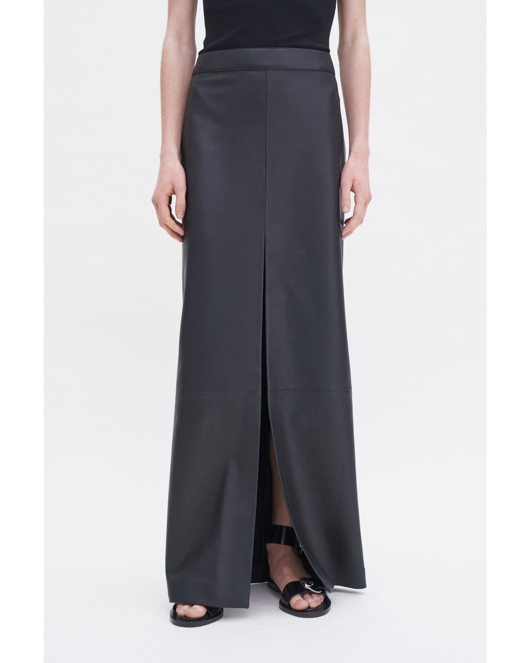 Filippa K Blue Leather Pencil Skirt