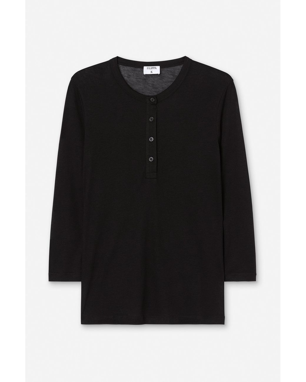 Filippa K Black Lyocell Cashmere Henley