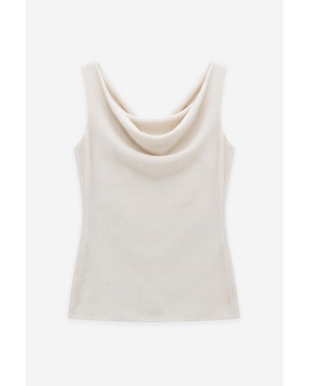 Filippa K White Draped Waterfall Top