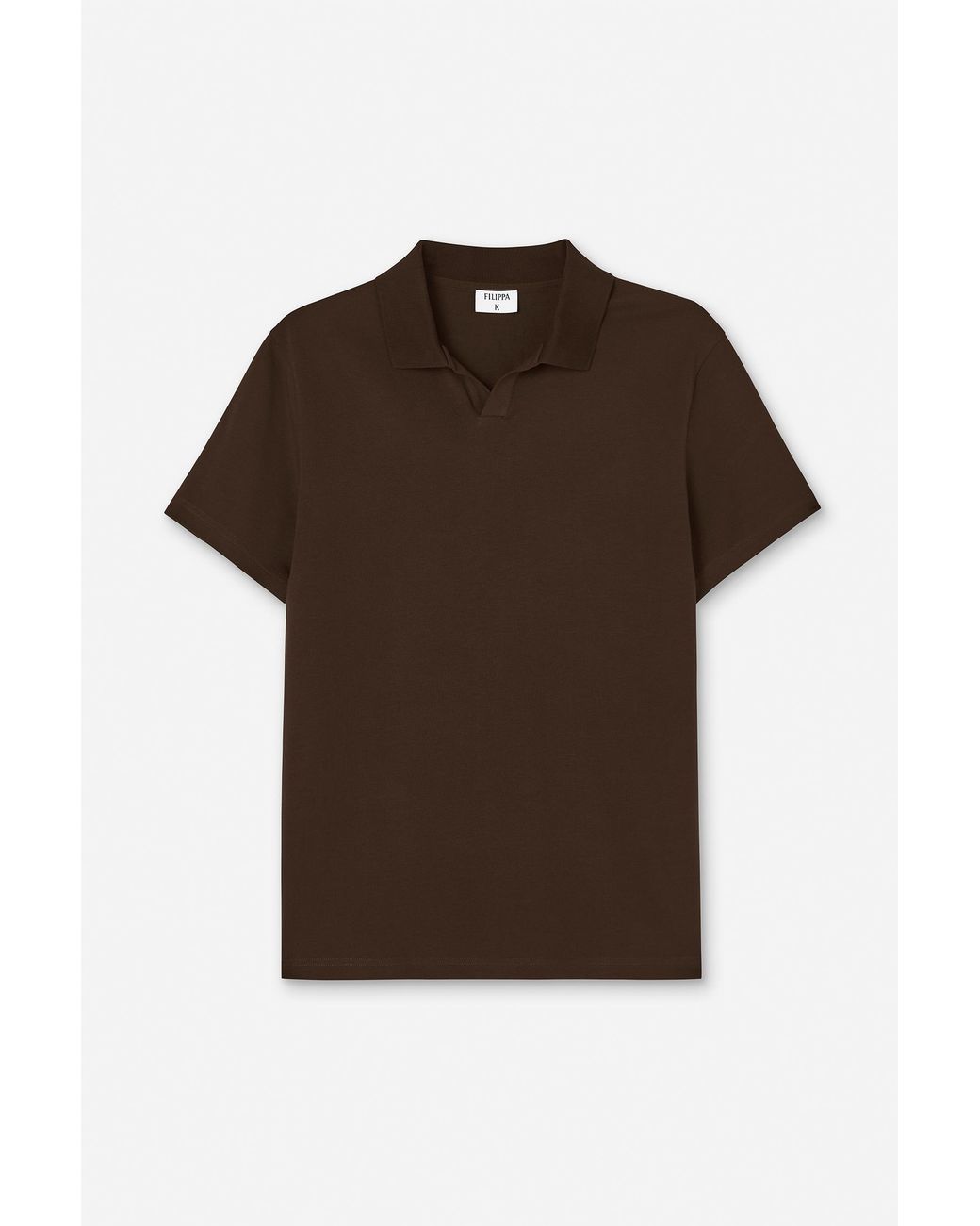 Filippa K Brown Stretch Cotton Polo T-Shirt for men