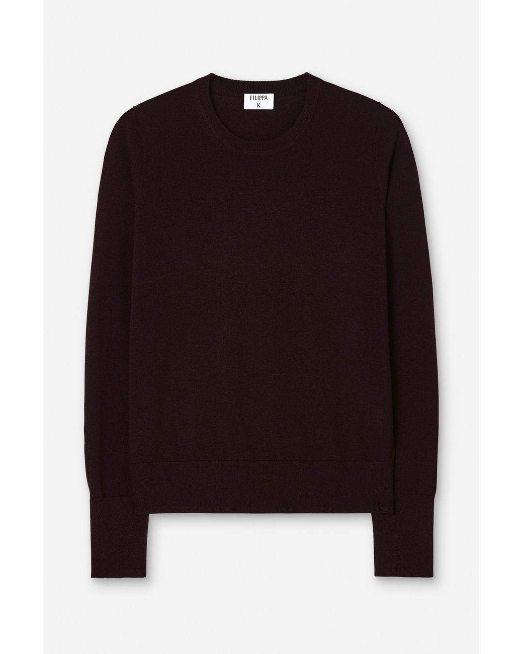 Filippa K Brown Merino R-Neck Sweater