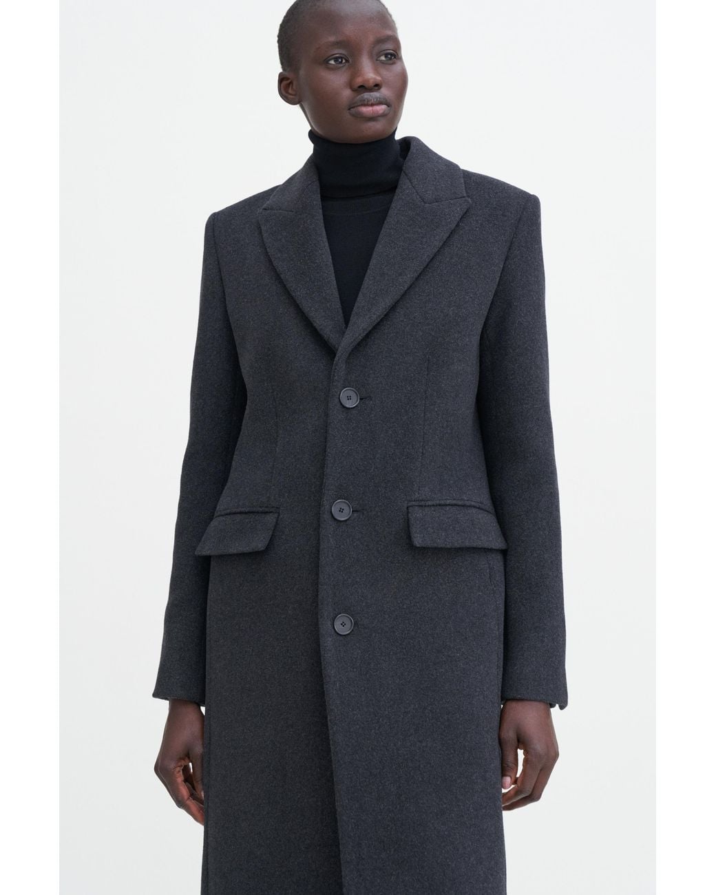 Filippa K Blue 93 Slim Wool Coat
