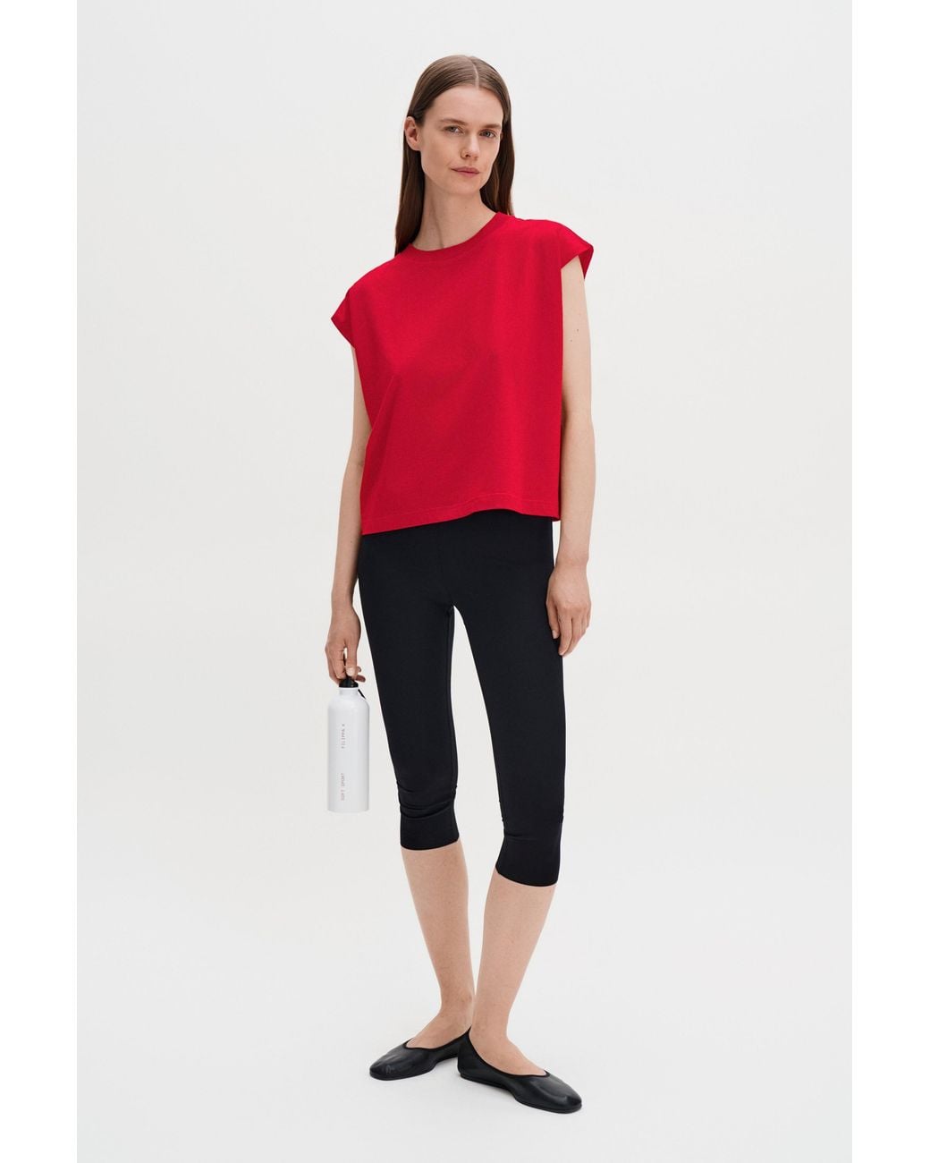 Filippa K Red Cotton Muscle Tank