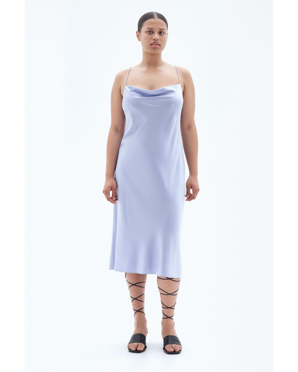 Filippa k long satin slip dress sale