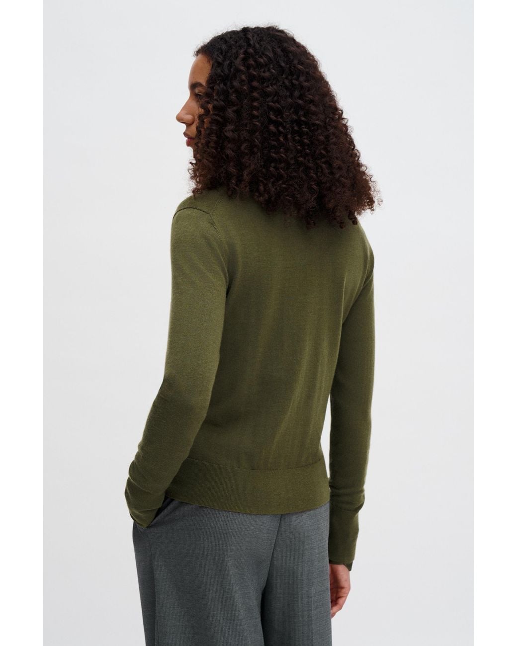 Filippa K Green Merino Short Cardigan