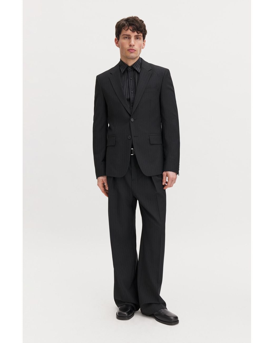 Filippa K Black Slim Pinstripe Blazer for men