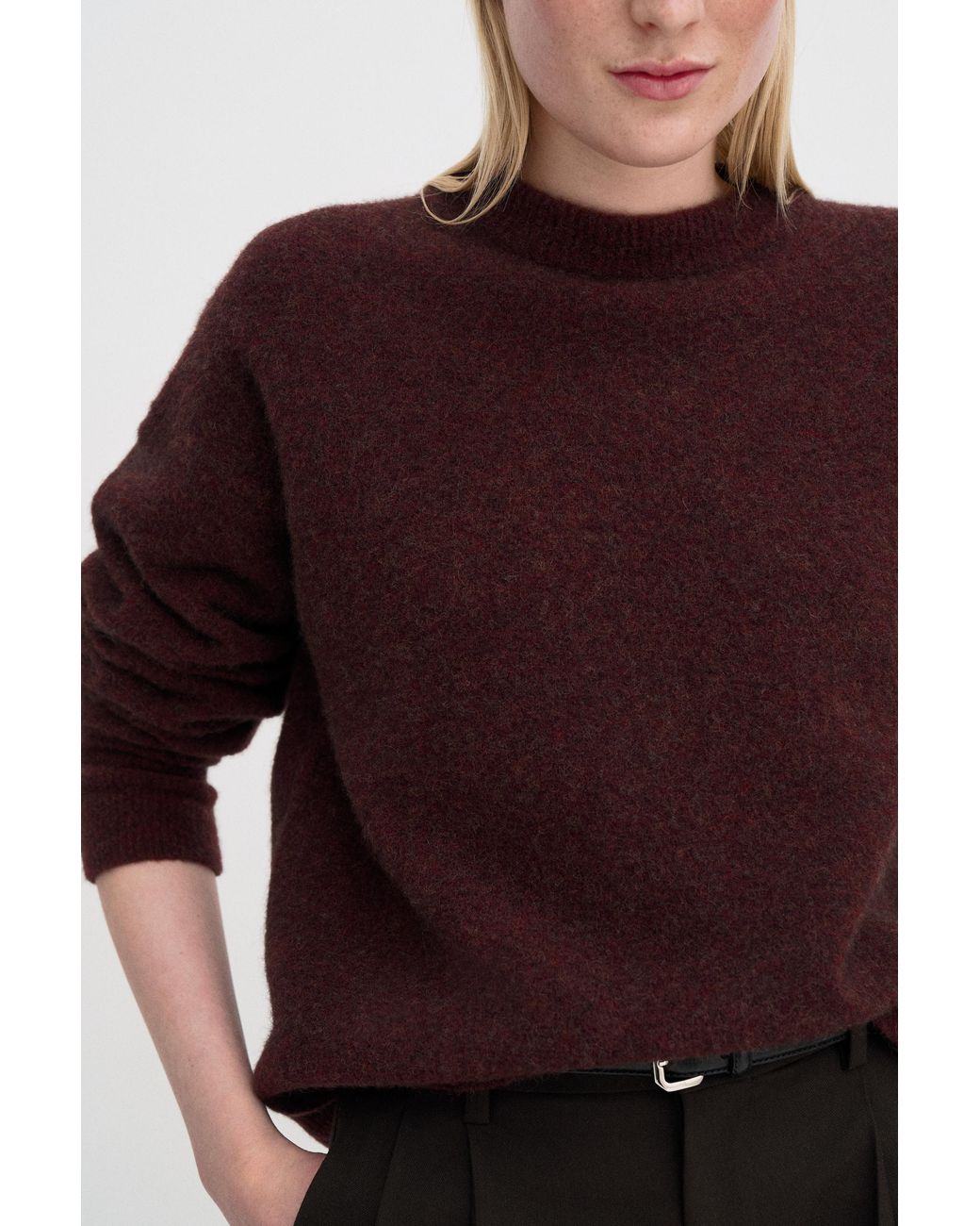 Filippa K Purple Wool Yak Crewneck Sweater