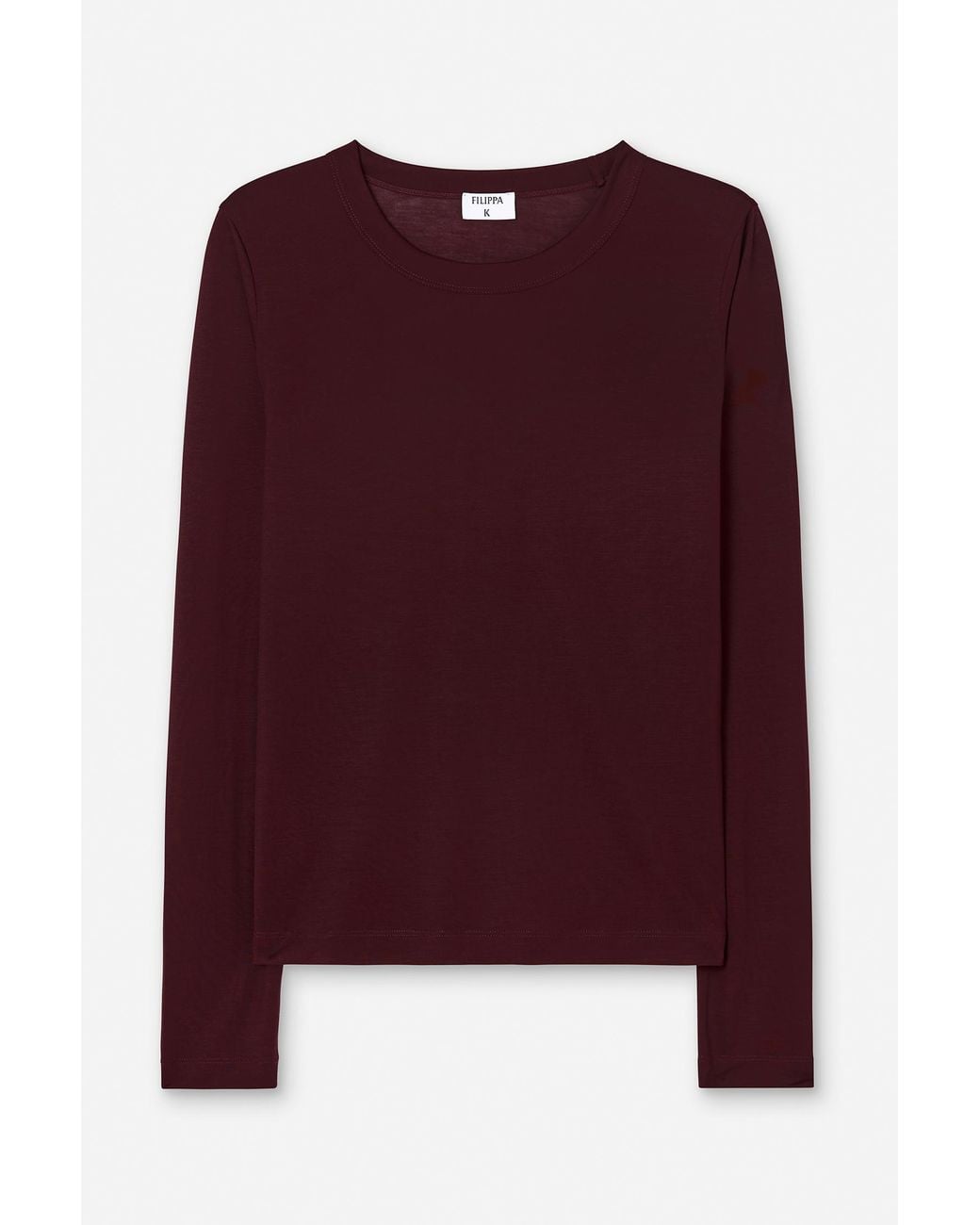 Filippa K Red Scooped Longsleeve Top