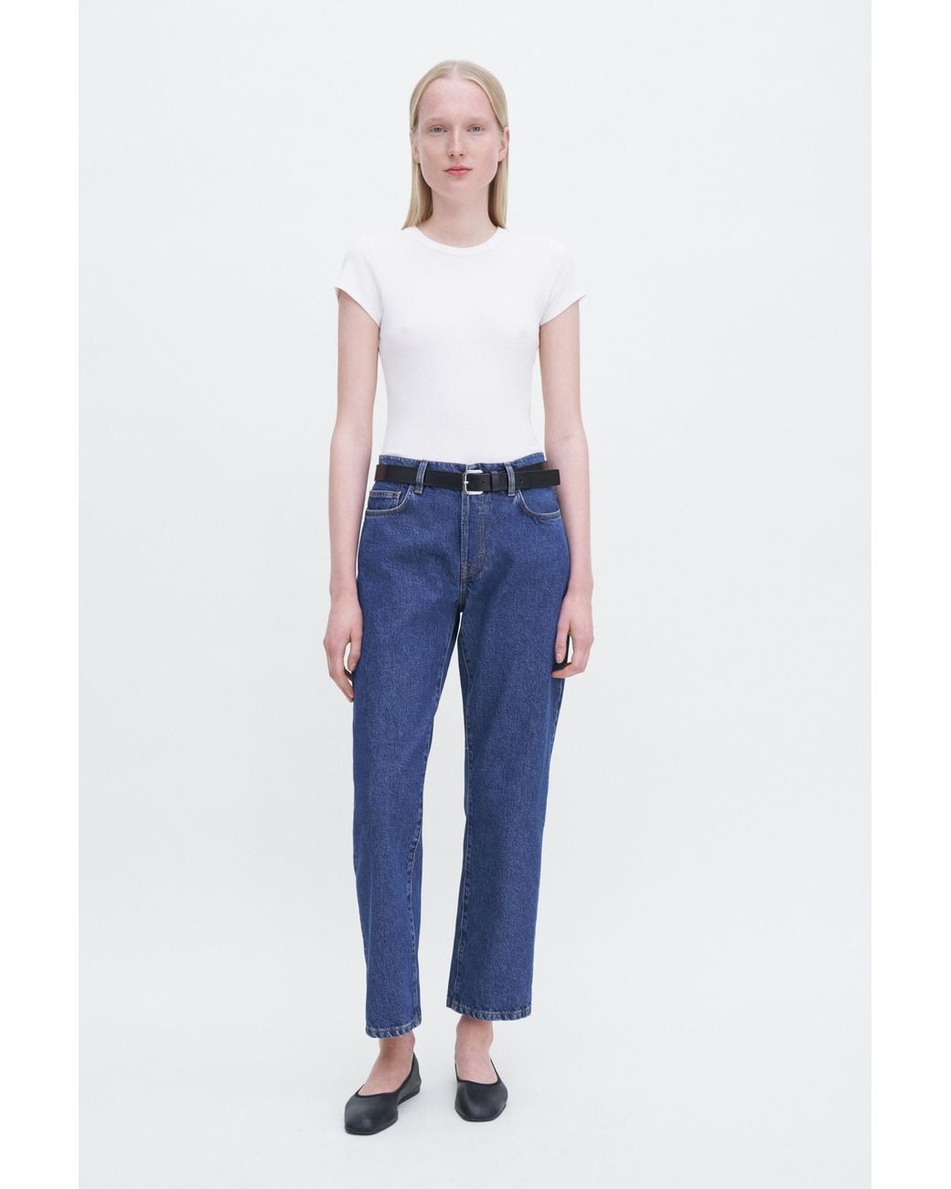 Filippa K White Fine Rib Tee