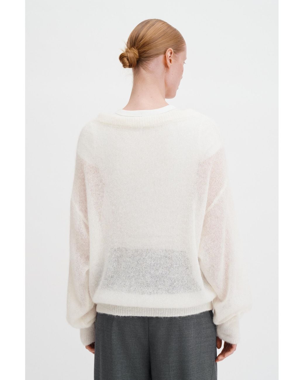 Filippa K White Boatneck Alpaca Sweater