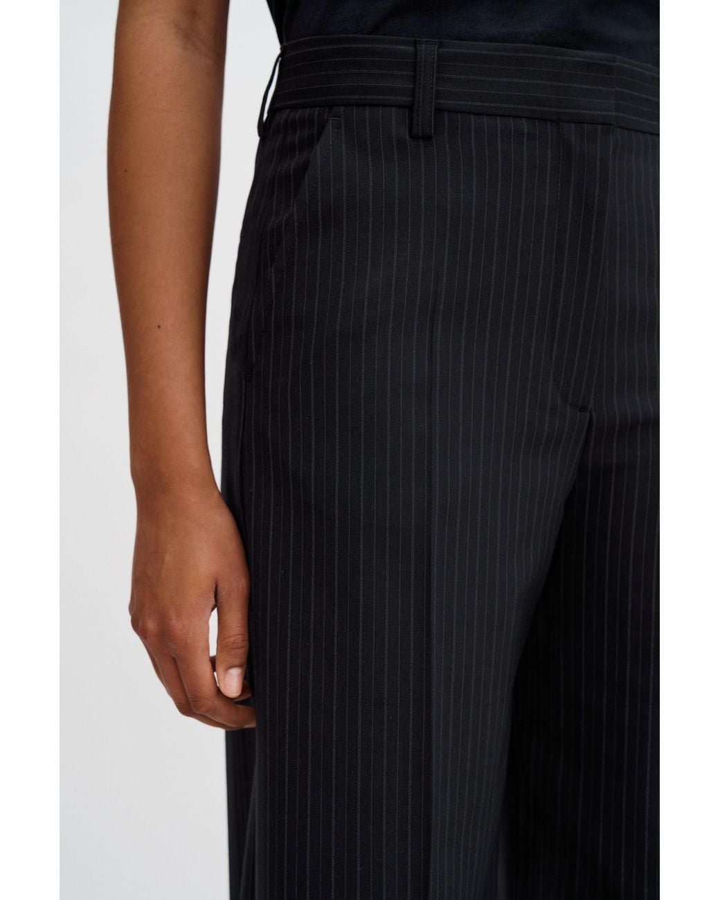 Filippa K Blue Harlow Pinstripe Trousers